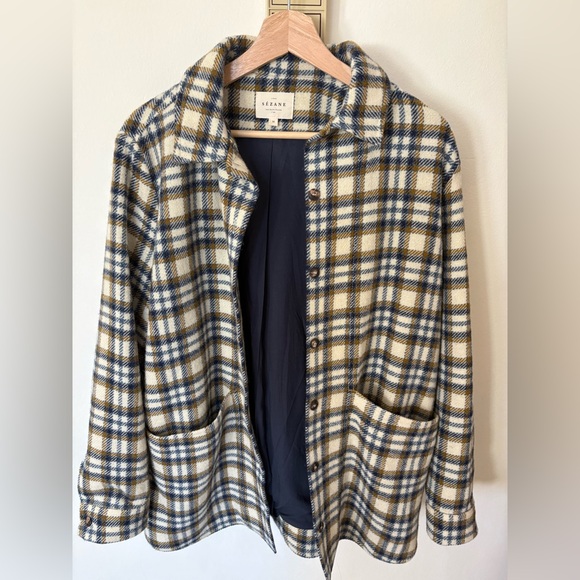 Sezane Will Wool Plaid Scotland Medium - Picture 6 of 6
